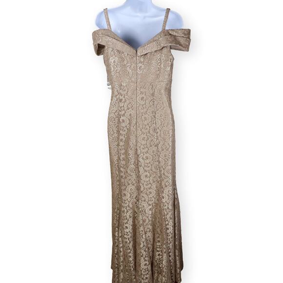 R&M Richards Off the Shoulder Fishtail Evening Gown 8 NWT - Picture 5 of 9